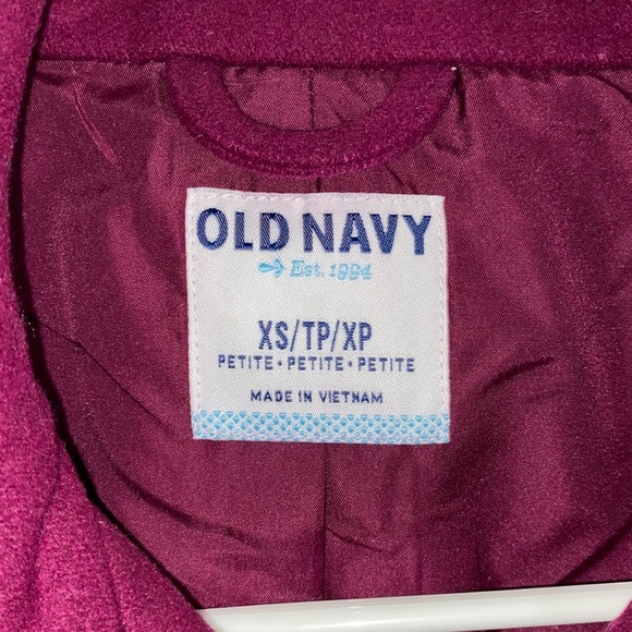 Old Navy Magenta Pea Coat - Picture 3 of 3